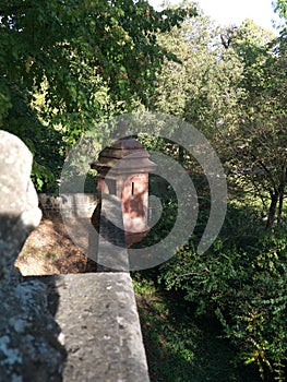 Watchtower at a corner of the court garden of the Würzburg Residence