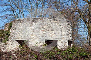 Watchtower of the fortified wall of the Chateau de la Motte in Luzarches