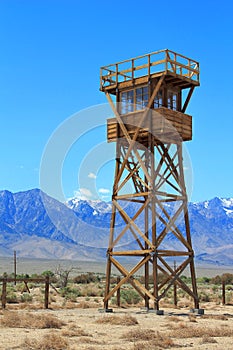 Watchtower at Manzanar Japanese Relocation Center National Historic Site, California