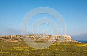 Watchtower near adriatic sea San Emiliano tower, near Otranto in Salento photo