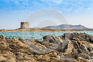 Watchtower Pelosa at the northwest of Sardinia