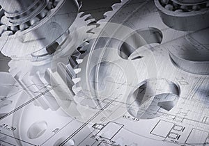 Watchwork wheels, close-up