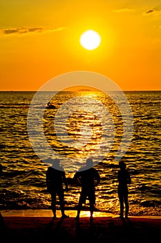 Water activity in the sunset