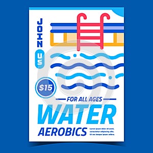 Water Aerobics Creative Promotional Banner Vector