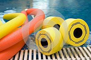 Water aerobics equipment photo