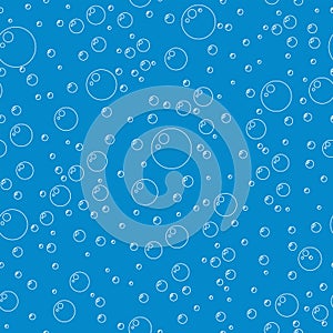 Water air bubble seamless pattern