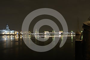 Water area of neva river photo