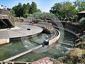 Water attractions in park Port Aventura Spain