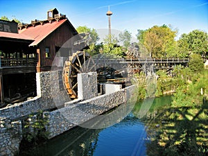 Water attractions in park Port Aventura Spain