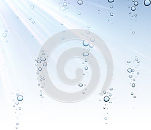 Water background with bubbles.