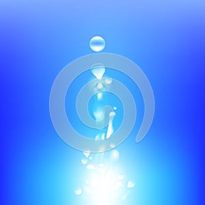 Water background vector.