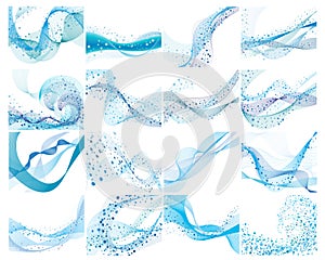 Water backgrounds set