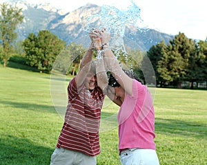 Water balloon bursting