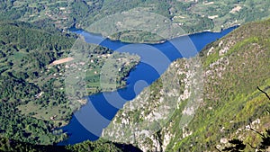 Water barrier dam, Perucac on river Drina, Serbia photo