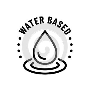 Water based product vector icon set photo