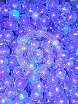 Blue water beads