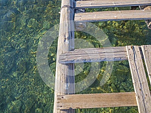 Water and beautiful sea view underwater, sea urchins. Natural living. Pelion peninsula. Pagasetic gulf. Platanias village. Greece.