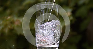 Water being poured into Glass