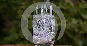 Water being poured into Glass