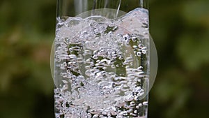 Water being poured into Glass