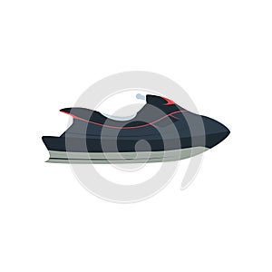 Water bike isolated on white background. Sammer extreme vacation. Vector