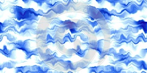 Water blur degrade alcohol ink border background. Seamless liquid flow stripe effect. Distorted tie dye wash variegated photo