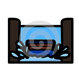 Water Boat Ride Icon
