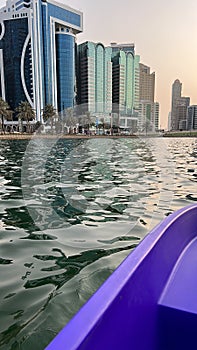 Water boat in Sharjah UAE beachfront