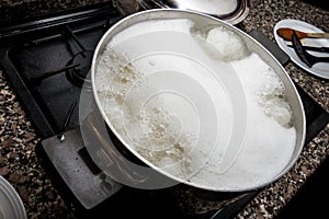 Water boiling for pasta