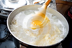 Water boiling for pasta