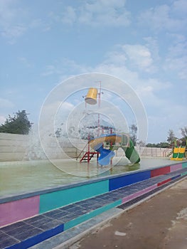 water bomb in waterfun area