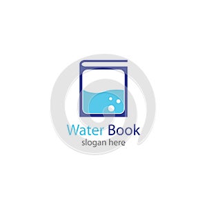 Water Book logo template