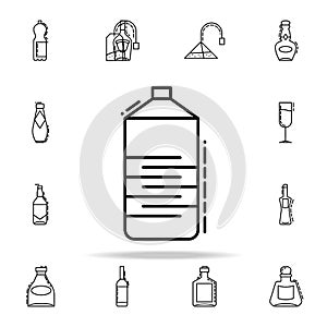 water bottle dusk icon. Drinks & Beverages icons universal set for web and mobile