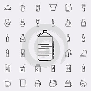 water bottle dusk icon. Drinks & Beverages icons universal set for web and mobile