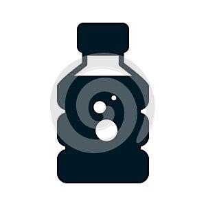 Water bottle glyph icon. Container for abstract beverage