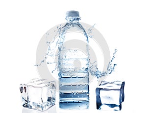 Water Bottle and Ice Cube