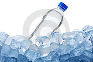 Water Bottle on Ice Cube