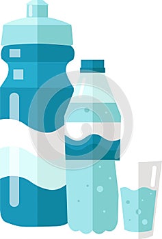 Water bottle pack vector icon isolated on white