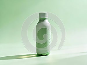 Water Bottle on Plain Surface - AI generated