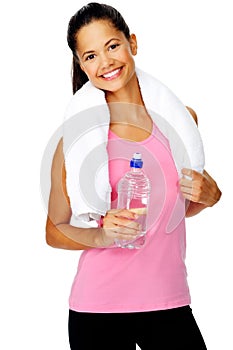 Water bottle woman
