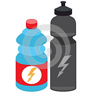 Water bottles for athletes, sports equipment