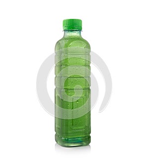 Water bottles chlorophyll isolated on white background