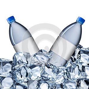 Water Bottles and Ice Cubes