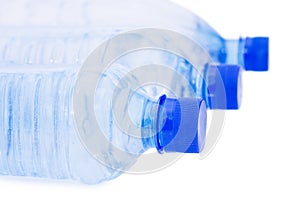 Water bottles isolated over white