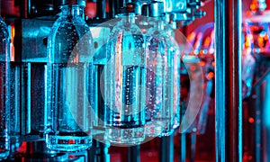 Water bottling line for processing and bottling pure spring water