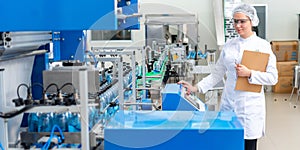 Water bottling line for processing and bottling pure spring water