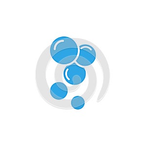 Water bubble icon design template vector isolated