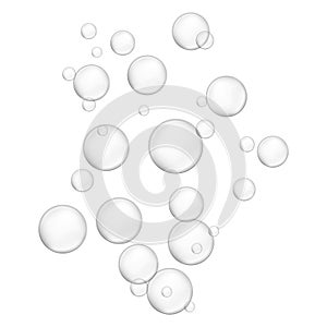 Water bubble icon, realistic style