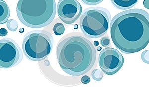 Water bubble pattern in retro vintage textile style.