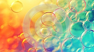 Water bubbles abstract light illumination, abstract background